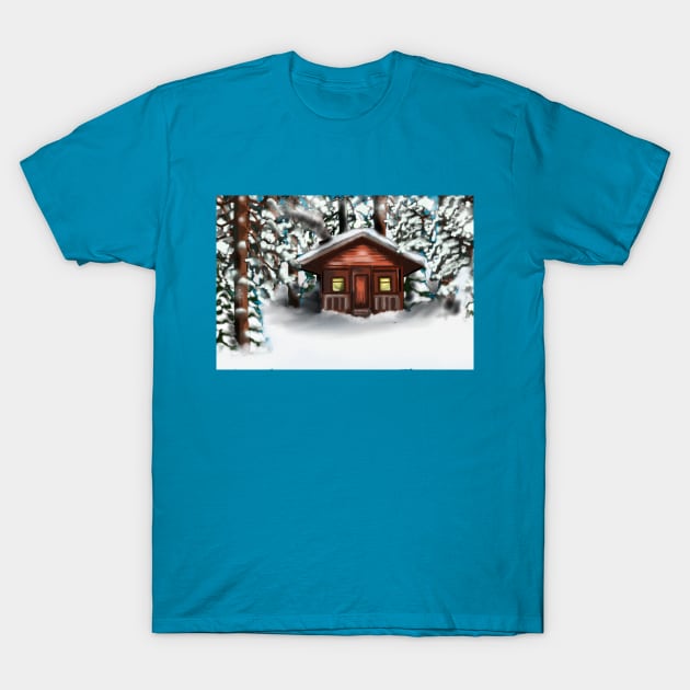 Cabin in the woods T-Shirt by Kyradem